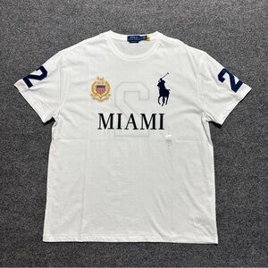 Polo Ralph Lauren Embroidered Big Pony Miami T Shirt Size L Classic Fit NWT